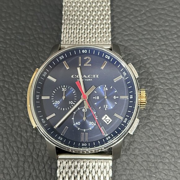 Men's Coach Watch - Stainless Steel - Mesh Band - 42mm - Picture 1 of 4